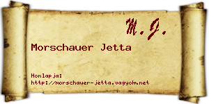 Morschauer Jetta névjegykártya